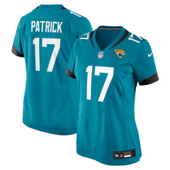 Tim Patrick Jacksonville Jaguars Women's Team Game Jersey - Teal Jerseys