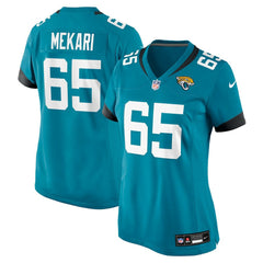 Patrick Mekari Jacksonville Jaguars Women's Team Game Jersey - Teal Jerseys