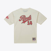 Pete Rose Cincinnati Reds Mitchell & Ness Cooperstown Collection Throwback Name & Number T-Shirt - Cream T-shirts