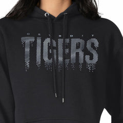 Detroit Tigers G-III 4Her by Carl Banks Women's Metallic Drop Fleece Hoodie - Black Hoodies