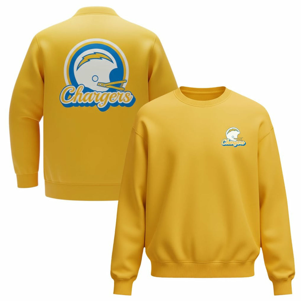 Los Angeles Chargers The Wild Collective Unisex Charger Power Fleece Sweatshirt - Gold Sweatshirts