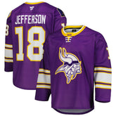 Justin Jefferson Minnesota Vikings Hockey Jersey - Purple Jerseys