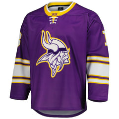 Justin Jefferson Minnesota Vikings Hockey Jersey - Purple Jerseys