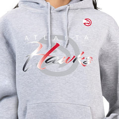 Atlanta Hawks G-III 4Her by Carl Banks Women's Shadow Logo Tri-Blend Fleece Hoodie Gray