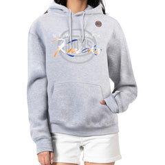 New York Knicks G-III 4Her by Carl Banks Women's Shadow Logo Tri-Blend Fleece Hoodie Gray
