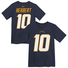 Justin Herbert Los Angeles Chargers Youth Name & Number T-Shirt - Navy T-shirts