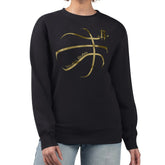 Houston Rockets G-III 4Her by Carl Banks Women's Metallic Print Basketball Sketch Fleece Sweatshirt Black