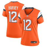 RJ Harvey Denver Broncos Women's Team Game Jersey - Orange Jerseys