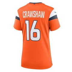 Jeremy Crawshaw Denver Broncos Women's Team Game Jersey - Orange Jerseys