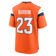 Jahdae Barron Denver Broncos Team Game Jersey - Orange Jerseys