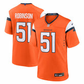 Que Robinson Denver Broncos Team Game Jersey - Orange Jerseys