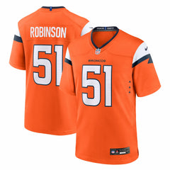 Que Robinson Denver Broncos Team Game Jersey - Orange Jerseys