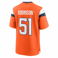Que Robinson Denver Broncos Team Game Jersey - Orange Jerseys