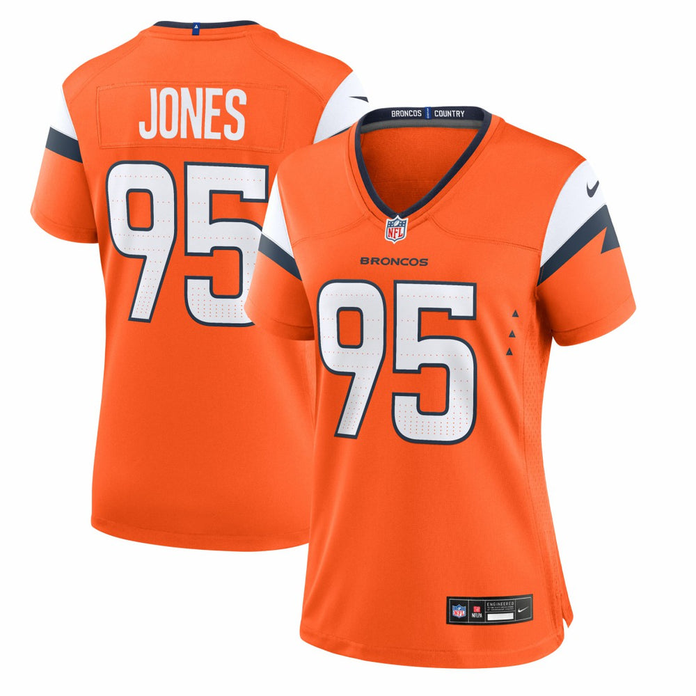 Sai'vion Jones Denver Broncos Women's Team Game Jersey - Orange Jerseys