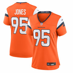 Sai'vion Jones Denver Broncos Women's Team Game Jersey - Orange Jerseys