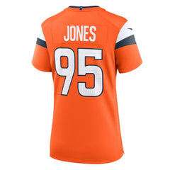 Sai'vion Jones Denver Broncos Women's Team Game Jersey - Orange Jerseys