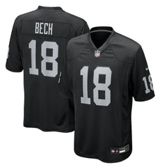 Jack Bech Las Vegas Raiders Team Game Jersey - Black Jerseys