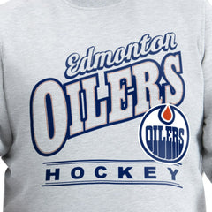Edmonton Oilers G-III Sports by Carl Banks Adaptive Headliner Fleece Sweatshirt - Gray | US 203480351