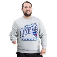 New York Rangers G-III Sports by Carl Banks Adaptive Headliner Fleece Sweatshirt - Gray | US 203480353