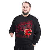 Calgary Flames G-III Sports by Carl Banks Adaptive Headliner Fleece Sweatshirt - Black | US 203480356