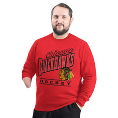 Chicago Blackhawks G-III Sports by Carl Banks Adaptive Headliner Fleece Sweatshirt - Red | US 203480381