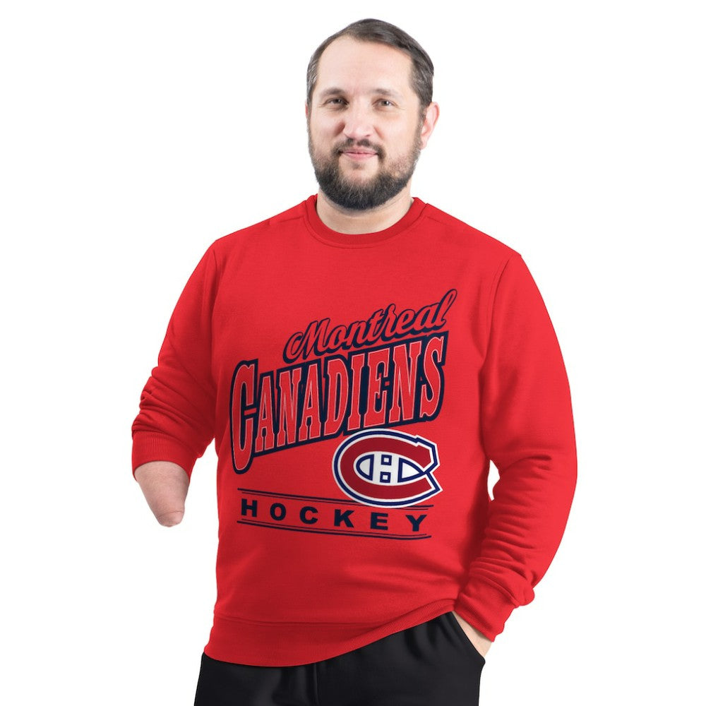 Montreal Canadiens G-III Sports by Carl Banks Adaptive Headliner Fleece Sweatshirt - Red | US 203480385