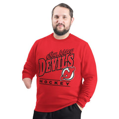 New Jersey Devils G-III Sports by Carl Banks Adaptive Headliner Fleece Sweatshirt - Red | US 203480386