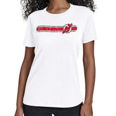 New Jersey Devils Starter Women's Team Stripe T-Shirt - White | US 203480848
