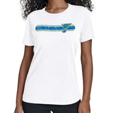 St. Louis Blues Starter Women's Team Stripe T-Shirt - White | US 203480857