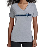 Memphis Grizzlies Starter Women's Team Stripe V-Neck T-Shirt Gray