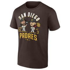 Fernando Tatis Jr. & Jackson Merrill San Diego Padres Player Duo T-Shirt - Brown T-shirts