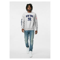 New York Yankees Champion Reverse Weave Chenille Sweatshirt - Gray Sweatshirts