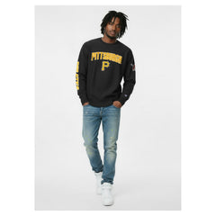 Pittsburgh Pirates Champion Reverse Weave Chenille Sweatshirt - Black Sweatshirts