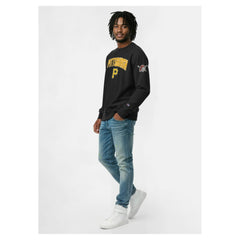 Pittsburgh Pirates Champion Reverse Weave Chenille Sweatshirt - Black Sweatshirts
