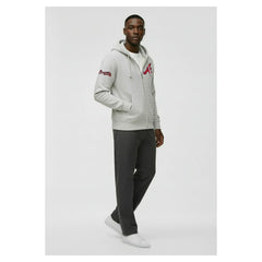 Atlanta Braves Champion Reverse Weave Chenille Full-Zip Hoodie - Gray Hoodies