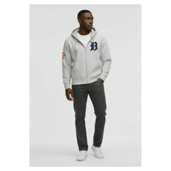 Detroit Tigers Champion Reverse Weave Chenille Full-Zip Hoodie - Gray Hoodies