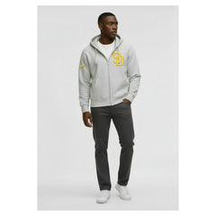 San Diego Padres Champion Reverse Weave Chenille Full-Zip Hoodie - Gray Hoodies