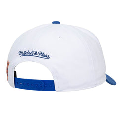 New York Mets Mitchell & Ness Unisex XL Script Pro Crown Snapback Hat - White/Royal Hats