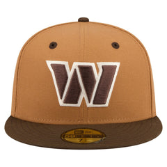 Washington Commanders New Era Two-Tone Walnut 59FIFTY Fitted Hat - Light Brown/Dark Brown Hats