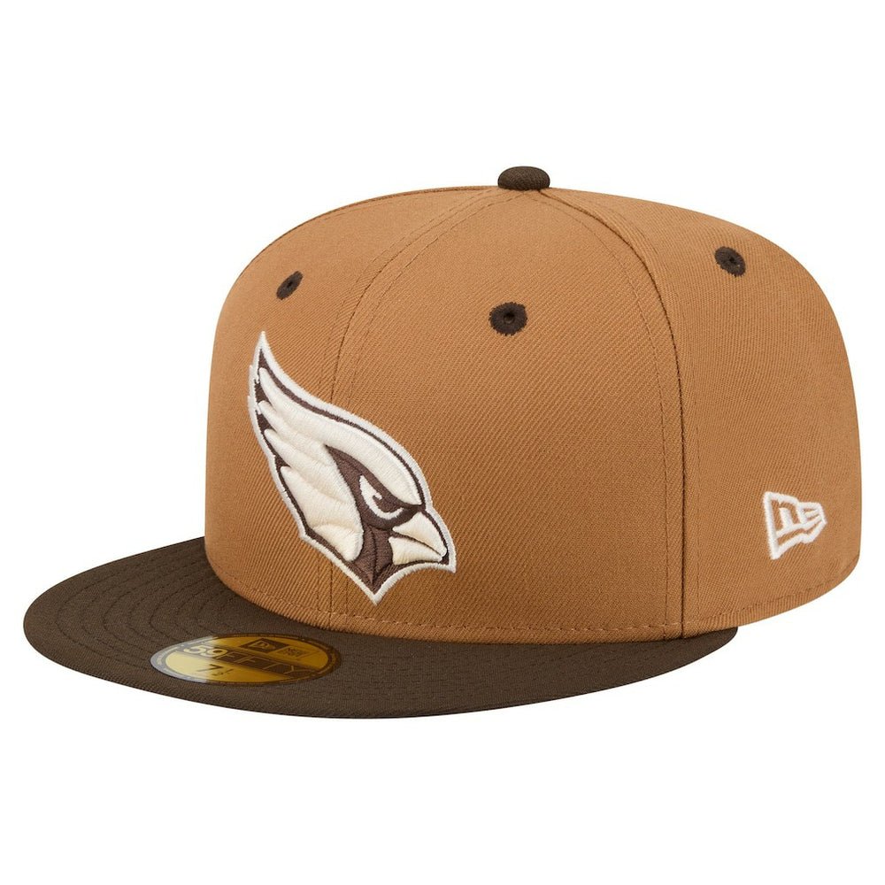 Arizona Cardinals New Era Two-Tone Walnut 59FIFTY Fitted Hat - Light Brown/Dark Brown Hats