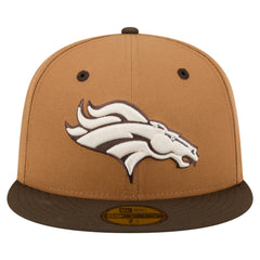 Denver Broncos New Era Two-Tone Walnut 59FIFTY Fitted Hat - Light Brown/Dark Brown Hats