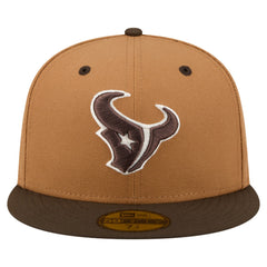 Houston Texans New Era Two-Tone Walnut 59FIFTY Fitted Hat - Light Brown/Dark Brown Hats