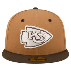 Kansas City Chiefs New Era Two-Tone Walnut 59FIFTY Fitted Hat - Light Brown/Dark Brown Hats