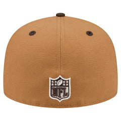 Los Angeles Chargers New Era Two-Tone Walnut 59FIFTY Fitted Hat - Light Brown/Dark Brown Hats