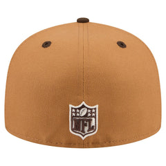 Miami Dolphins New Era Two-Tone Walnut 59FIFTY Fitted Hat - Light Brown/Dark Brown Hats