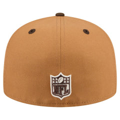 Philadelphia Eagles New Era Two-Tone Walnut 59FIFTY Fitted Hat - Light Brown/Dark Brown Hats