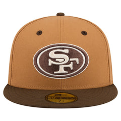 San Francisco 49ers New Era Two-Tone Walnut 59FIFTY Fitted Hat - Light Brown/Dark Brown Hats