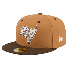 Tampa Bay Buccaneers New Era Two-Tone Walnut 59FIFTY Fitted Hat - Light Brown/Dark Brown Hats