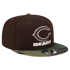 Chicago Bears Adult Burnt Wood Camo 9FIFTY Snapback Hat - Dark Brown Hats