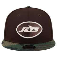 New York Jets Adult Burnt Wood Camo 9FIFTY Snapback Hat - Dark Brown Hats